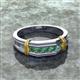3 - Kevin 0.60 ctw Created Alexandrite Men Wedding Band (7.80 mm) 