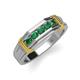 4 - Kevin 0.60 ctw Created Alexandrite Men Wedding Band (7.80 mm) 
