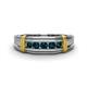 1 - Kevin 0.55 ctw London Blue Topaz Men Wedding Band (7.80 mm) 