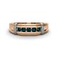 1 - Kevin 0.55 ctw London Blue Topaz Men Wedding Band (7.80 mm) 