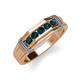 4 - Kevin 0.55 ctw London Blue Topaz Men Wedding Band (7.80 mm) 