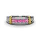 1 - Kevin 0.53 ctw Pink Sapphire Men Wedding Band (7.80 mm) 