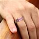6 - Kevin 0.53 ctw Pink Sapphire Men Wedding Band (7.80 mm) 