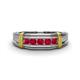 1 - Kevin 0.50 ctw Ruby Men Wedding Band (7.80 mm) 