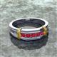 3 - Kevin 0.50 ctw Ruby Men Wedding Band (7.80 mm) 