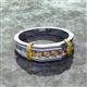 3 - Kevin 0.50 ctw Smoky Quartz Men Wedding Band (7.80 mm) 