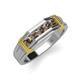 4 - Kevin 0.50 ctw Smoky Quartz Men Wedding Band (7.80 mm) 
