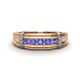 1 - Kevin 0.45 ctw Tanzanite Men Wedding Band (7.80 mm) 