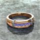 3 - Kevin 0.45 ctw Tanzanite Men Wedding Band (7.80 mm) 