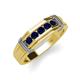 4 - Kevin 0.60 ctw Blue Sapphire Men Wedding Band (7.80 mm) 