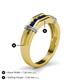 5 - Kevin 0.60 ctw Blue Sapphire Men Wedding Band (7.80 mm) 
