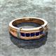 3 - Kevin 0.60 ctw Blue Sapphire Men Wedding Band (7.80 mm) 