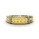 1 - Kevin 0.53 ctw Yellow Sapphire Men Wedding Band (7.80 mm) 