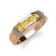 4 - Kevin 0.53 ctw Yellow Sapphire Men Wedding Band (7.80 mm) 