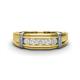 1 - Kevin 0.53 ctw White Sapphire Men Wedding Band (7.80 mm) 