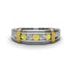 1 - Kevin 0.50 ctw Yellow Diamond and Natural Diamond Men Wedding Band (7.80 mm) 