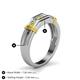 5 - Kevin 0.50 ctw Yellow Diamond and Natural Diamond Men Wedding Band (7.80 mm) 