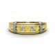 1 - Kevin 0.50 ctw Yellow Diamond and Natural Diamond Men Wedding Band (7.80 mm) 