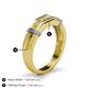 5 - Kevin 0.50 ctw Yellow Diamond and Natural Diamond Men Wedding Band (7.80 mm) 