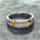 3 - Kevin 0.44 ctw Citrine and Natural Diamond Men Wedding Band (7.80 mm) 