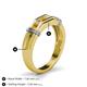5 - Kevin 0.44 ctw Citrine and Natural Diamond Men Wedding Band (7.80 mm) 