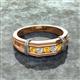 3 - Kevin 0.44 ctw Citrine and Natural Diamond Men Wedding Band (7.80 mm) 