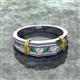 3 - Kevin 0.56 ctw Created Alexandrite and Natural Diamond Men Wedding Band (7.80 mm) 