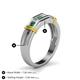5 - Kevin 0.56 ctw Created Alexandrite and Natural Diamond Men Wedding Band (7.80 mm) 