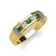 4 - Kevin 0.56 ctw Created Alexandrite and Natural Diamond Men Wedding Band (7.80 mm) 