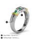 5 - Kevin 0.50 ctw Emerald and Natural Diamond Men Wedding Band (7.80 mm) 