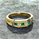 3 - Kevin 0.50 ctw Emerald and Natural Diamond Men Wedding Band (7.80 mm) 