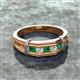 3 - Kevin 0.50 ctw Emerald and Natural Diamond Men Wedding Band (7.80 mm) 