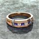 3 - Kevin 0.44 ctw Iolite and Natural Diamond Men Wedding Band (7.80 mm) 