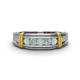 1 - Kevin 0.38 ctw Opal and Natural Diamond Men Wedding Band (7.80 mm) 