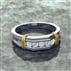 3 - Kevin 0.38 ctw Opal and Natural Diamond Men Wedding Band (7.80 mm) 