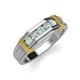 4 - Kevin 0.38 ctw Opal and Natural Diamond Men Wedding Band (7.80 mm) 