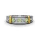 1 - Kevin 0.55 ctw Peridot and Natural Diamond Men Wedding Band (7.80 mm) 