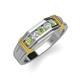 4 - Kevin 0.55 ctw Peridot and Natural Diamond Men Wedding Band (7.80 mm) 