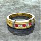3 - Kevin 0.50 ctw Ruby and Natural Diamond Men Wedding Band (7.80 mm) 