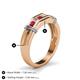 5 - Kevin 0.50 ctw Ruby and Natural Diamond Men Wedding Band (7.80 mm) 