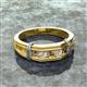 3 - Kevin 0.50 ctw Smoky Quartz and Natural Diamond Men Wedding Band (7.80 mm) 