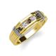 4 - Kevin 0.50 ctw Smoky Quartz and Natural Diamond Men Wedding Band (7.80 mm) 