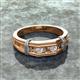 3 - Kevin 0.50 ctw Smoky Quartz and Natural Diamond Men Wedding Band (7.80 mm) 