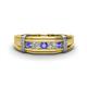 1 - Kevin 0.47 ctw Tanzanite and Natural Diamond Men Wedding Band (7.80 mm) 