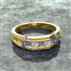 3 - Kevin 0.47 ctw Tanzanite and Natural Diamond Men Wedding Band (7.80 mm) 