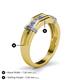 5 - Kevin 0.47 ctw Tanzanite and Natural Diamond Men Wedding Band (7.80 mm) 