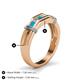 5 - Kevin 0.41 ctw Turquoise and Natural Diamond Men Wedding Band (7.80 mm) 