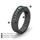 5 - Jayden 1.10 ctw Princess shape Emerald accented Black Diamonds Men Wedding Band (5.20 mm) 