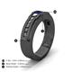5 - Jayden 1.37 ctw Princess shape Blue Sapphire accented Black Diamonds Men Wedding Band (5.20 mm) 
