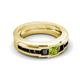 6 - Jayden 1.40 ctw Princess shape Peridot accented Black Diamonds Men Wedding Band (5.20 mm) 